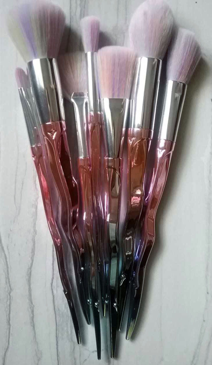 7 piece Gradient Flower Professional Makeup Brush Set