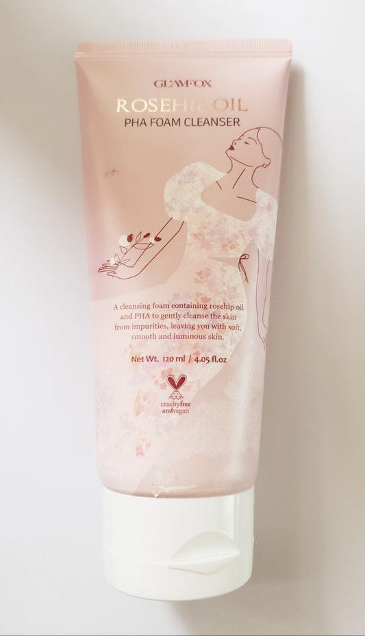 Glamfox Rosehip Oil PHA Foam Cleanser