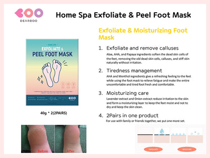 Dearboo Exfoliate & Peel Foot Mask