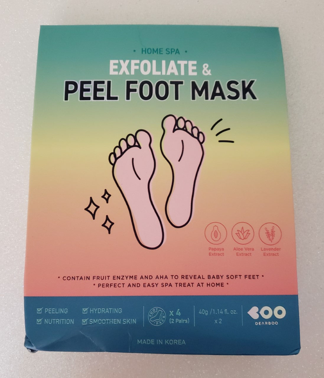 Dearboo Exfoliate & Peel Foot Mask