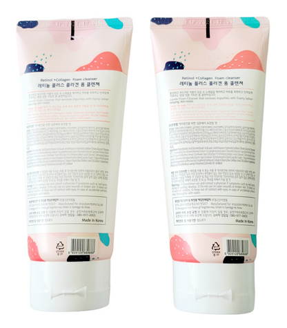 Glamfox Retinol and Collagen Double Effect Foam Cleanser Duo