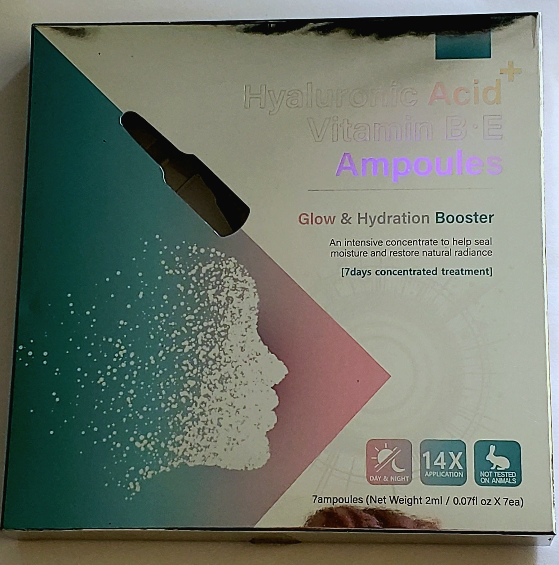 Glamfox Hyaluronic Acid & Vitamin B and E Glow & Hydration Booster Amp