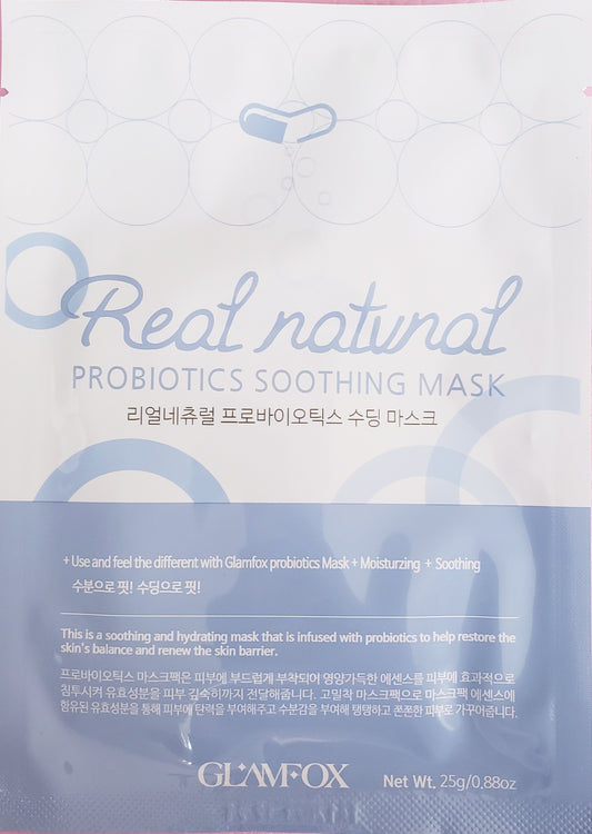 Glamfox Real Natural Probiotics Soothing Mask