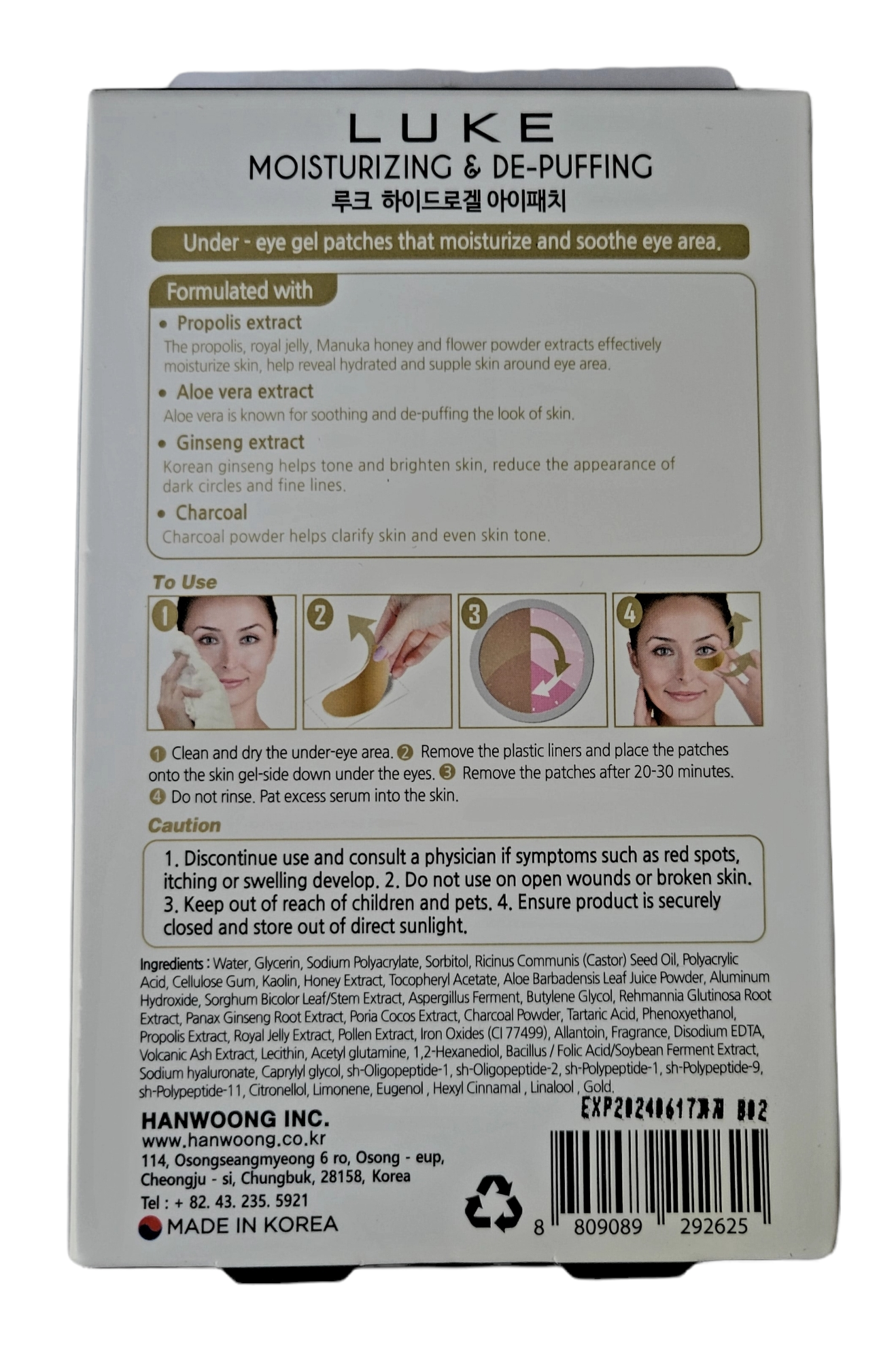 Luke Hydrogel Gold Foil Moisturizing and De-Puffing Eye Patches – Skin  Zephyr