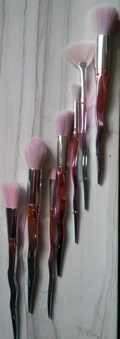 7 piece Gradient Flower Professional Makeup Brush Set