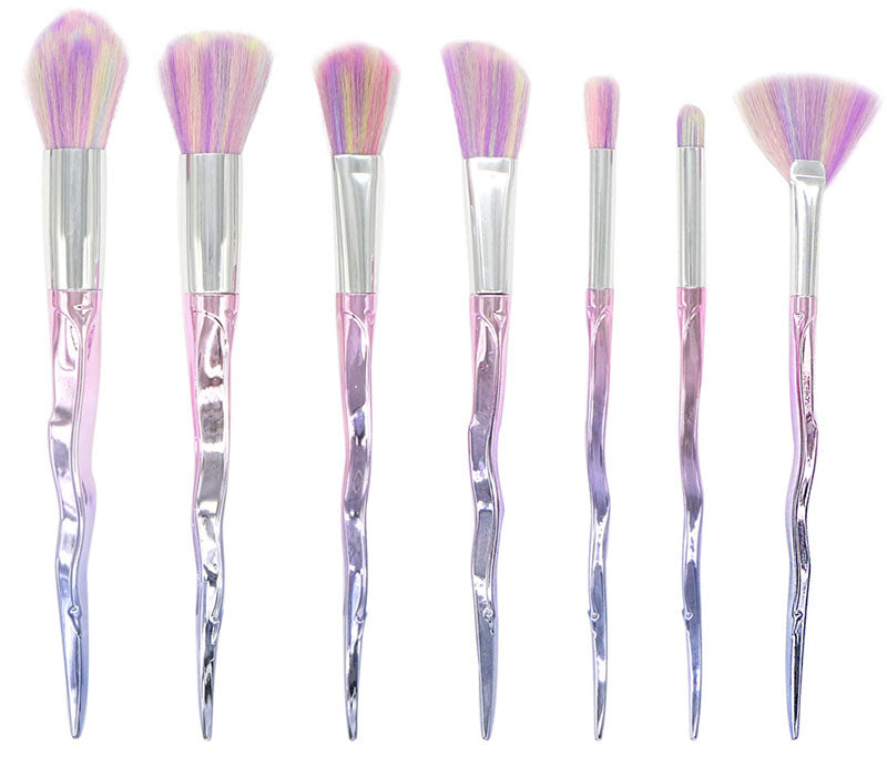 7 piece Gradient Flower Professional Makeup Brush Set