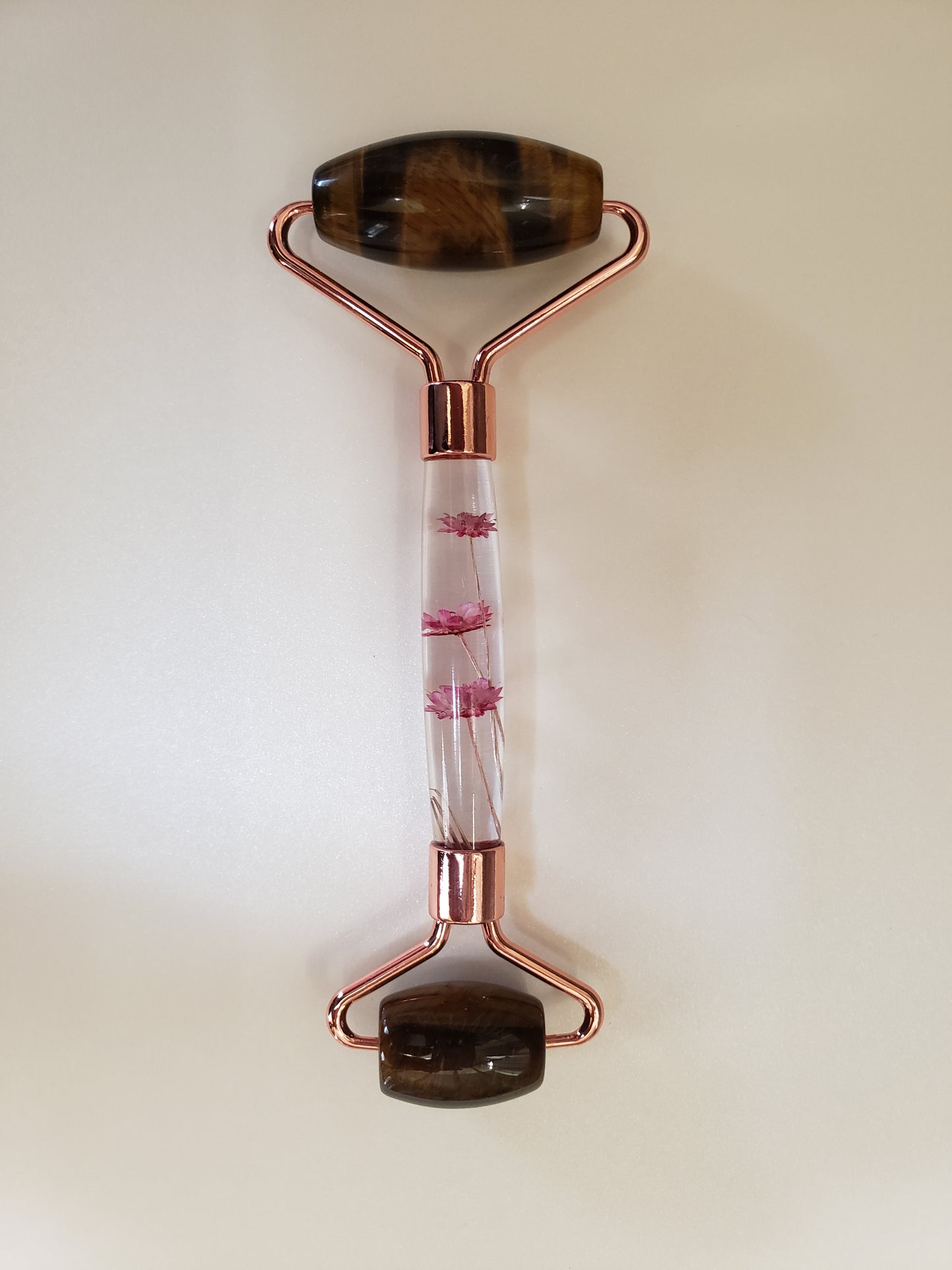Green Aventurine, Tiger Eye and Cherry Quartz Facial Rollers