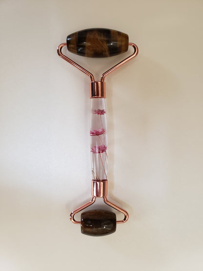 Green Aventurine, Tiger Eye and Cherry Quartz Facial Rollers